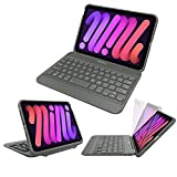 iPad Mini 6 (8.3-inch) Keyboard Case, Arteck Bluetooth Keyboard with Folio Full Protection Shockproof Case for Apple 8.3-inch iPad Mini 6 (2021) with 130 Degree Swivel Rotating