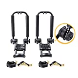 AA-Racks J-Bar Rack Roof Top Mount with 16 Ft Ratchet Lashing Straps, Folding Carrier for Your Canoe, SUP and Kayaks on SUV Car Truck
