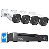 [2-Way Audio 16CH Expandable] Hiseeu 4K PoE Security Camera System,8 Ports PoE NVR with 4Pcs 5MP IP Security Camera for Outdoor, Waterproof,Face/Human Detection,1TB HDD,H.265+ Home Surveillance Kits