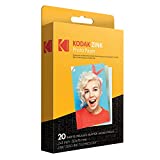 Kodak 2'x3' Premium Zink Photo Paper (20 Sheets) Compatible with Kodak Smile, Kodak Step, PRINTOMATIC