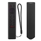 CHUNGHOP Protective Silicone Remote Cover for NVIDIA Shield TV Pro/4K HDR Remote Controller Washable Anti-Lost Remote Case with Remote-Black