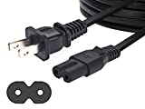 Amazon Basics Replacement Power Cable for PS4 Slim and Xbox One S / X - 6 Foot Cord, Black
