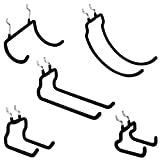 12 PCS Heavy Duty Pegboard Hooks, for Organizing Various Tools, for 1/4' Pegboard, Black