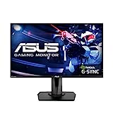 ASUS VG278QR 27” Gaming Monitor 165Hz Full HD (1920 x 1080) 0.5ms G-SYNC Eye Care DisplayPort HDMI DVI, Black