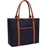 Laptop Bag for Women 15-17 Inch Laptop Bags Lightweight Nylon Work Tote Bags Business School Computer Shoulder Bag Large Capacity Briefcase,Navy