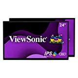 ViewSonic VG2448_H2 24 Inch Dual Pack Head-Only IPS 1080p Monitors with HDMI DisplayPort USB for Home and Office, Black