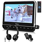 Vanku 10.1' Car DVD Player with Headrest Mount, Wall Charger, Headphone, HDMI, DVD Player for Car Support 1080P Video, AV in Out, Region Free, USB SD, Last Memory
