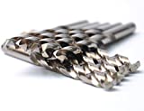 OXTUL 10PCS 7/64' INCH HSS General Purpose Heavy Duty Jobber Length Cobalt Twist Drill Bits,ideal for drilling on mild steel, copper, Aluminum, Zinc alloy etc.