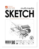 Premium Sketch Paper for Pencil, Ink, Marker, Charcoal and Watercolor Paints. Great for Art, Design and Education. Loose Pack. (25 Sheets(8.5' x 11'))