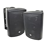 Dual Electronics LU53PB 3-Way High Performance Outdoor Indoor Speakers with Powerful Bass | Effortless Mounting Swivel Brackets | All Weather Resistance | Expansive Stereo Sound Coverage | Sold in Pairs, Black