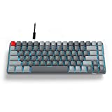75% Mechanical Keyboard,MageGee Wired Gaming Keyboard with Blue Switches and Ice Blue Backlit Small Compact 75 Percent Keyboard Mechanical, Portable Gaming Keyboard Gamer for PC, MAC(Grey Black)