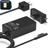 Surface Pro Surface Laptop Charger [UL Listed] 65W Adapter Compatible with Microsoft Surface Pro 8 Pro X Pro 7 Pro 6 Pro 5 Pro 4 Pro 3 Surface Laptop 1 2 3 Surface Go 1 2 Surface Book and Travel Case