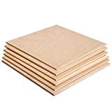 3MM 1/8' x 12' x 12' Baltic Birch Plywood – B/BB Grade (Pack of 6) Perfect for Arts and Crafts, School Projects and DIY Projects, Drawing, Painting, Wood Engraving, Wood Burning and Laser Projects