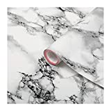 d-c-fix Peel and Stick Wallpaper - Self Adhesive Waterproof Contact Paper for Kitchen and Bath Countertops Cabinets and DIY, White Marble, 26,5' x 78,7'