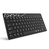 RAPOO K800 2.4G Wireless Keyboard Small Silent Compact Low-Profile Plug and Go for Computer/Desktop/PC/Laptop/Notebook/Smart TV Travel Business Keyboards Black