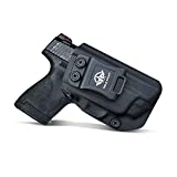 POLE.CRAFT M&P Shield 9mm Holster IWB Kydex Holster for Smith & Wesson M&P Shield 9mm .40 M2.0 S&W Pistol Case - with Integrated Laser - Holster M&P Shield 9mm with Laser (Black, Right Hand)