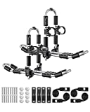 Kayak Roof Rack, Sportneer Kayak Car Rack for 2 Kayaks 2 in 1 Folding Aluminum Kayak Carrier J Bar with Paddle Holder for Canoe SUP Kayaks Surfboard Ski Board Rooftop Mount on SUV Car Truck