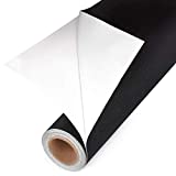 Total Blackout Window Film: 100% Light Blocking Film with Heat Resistant White Side - Room Darkening, Static Cling Film for Privacy & Day Sleep - No Residue, Stops UV, Easy Removal (17.5 x 80 in.)