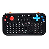 FUNDIAN Bluetooth Keyboard with Jog Mouse and Audio Receiver, Black, Remote Wireless Controller Compatible with Smartphone, Laptop, Tablet, iPad, Chromecast gen 4, Nvidia Shield TV, Mi Box, Fire TV