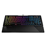 ROCCAT Vulcan 121 AIMO Linear Mechanical Titan Switch Full-size PC Gaming Keyboard with Per-key AIMO RGB Lighting, Anodized Aluminum Top Plate and Detachable Palm Rest – Black