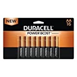 Duracell Coppertop AA Batteries with Power Boost, 16 Count Pack Double A Battery with Long-lasting Power, Alkaline AA Battery for Household and Office Devices (Packaging May Vary)