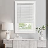 Achim Cordless Light Filtering Mini Blinds for Windows, Horizontal Vinyl Window Blinds, Shades for Indoor Windows, Inside Mount 1” GII Morningstar Collection, Pearl White, 22' W in x 64” H