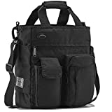 d'yallee Crossbody Messenger Bag Men Waterproof Shoulder Business Work Bag Nylon with Headphone Port, Black, One Size
