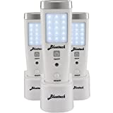 BLUETECH Avalon LED Flashlight Night Light for Emergency Preparedness, Portable Unit with Motion Detection,Power Failure Light, ETL Approved Blackout Light- 3 Pack, White