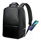 BOPAI Anti-Theft Business Backpack 15.6 '' Laptop Water-Resistant with USB Port Charging Travel Backpack Anti-Glare Functional Rucksack Light-Weight Backpack for Men (11.8 x 6.5 x 17.7 ''es , Black)