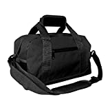 DALIX 14' Small Duffle Bag Two Toned Gym Travel Bag (Black)