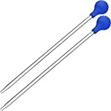 2 Pieces Coral Feeder SPS Hps Feeder 13.77 Inch Long Pipette Acrylic Marine Fish Coral Food Tool Accurate Coral Spot Feeder Tube for Reef/Anemones/Brine Shrimp Most Aquarium Organisms (Blue)