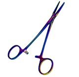 Multi Color Rainbow Mosquito Hemostat Forceps 5.5' Straight Pliers Stainless Steel (A2ZSCILAB BRAND)