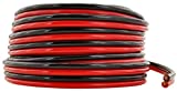 GS Power Flexible 10 AWG (American Wire Gauge) 50 Feet Stranded Oxygen Free Copper Red/Black Bonded Zip Cord Cable for Car Audio Stereo Amplifier 12Volt Automotive Harness LED Light Wiring