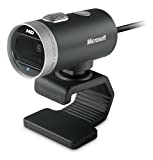 Microsoft LifeCam Cinema,Webcam with built-in noise cancelling Microphone, Light Correction, USB Connectivity, for video calling on Microsoft Teams/Zoom, compatible with Windows 8/10/11/ Mac , Black