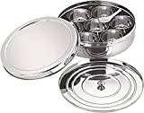 Spice Container - Masala Dabba - 7 Compartments, masala box,steel masala dabba,Spice container box,stainless steel spice box indian masala dabba with 7 spice containers with size 8 X 8 inches (1)