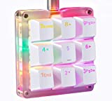 Koolertron One Handed Macro Mechanical Keyboard, RGB LED Backlit Portable Mini One-Handed Mechanical Gaming Keypad OSU! Keyboard 9 Fully Programmable Keys Red Switches