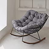 Grand Patio Living Room Rocking Chair, Comfy Reading Sofa, Modern Cozy Lounge Rocker with Cushion for Bedroom, Dorm, Corner, Porch, Gray