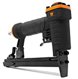 WEN 61705 20-Gauge 3/8-Inch Crown Air-Powered Pneumatic T50 Stapler for Upholstery and Woodworking , Black