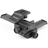 SHOOT Aluminum Pro 4-Way Macro Focusing Rail Slider /Close-up Shooting Photography for Canon Nikon Sony Pentax Olympus Samsung Other Digital SLR Camera and DC with 1/4' Screw Hole