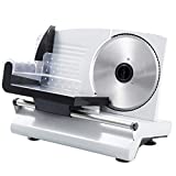 F2C 7.5' Electric Meat Slicer Bacon Bread Fruit Vegetable Veggies Food Deli Ham Food Cheese Slicer| 150W Food Shredder Cutter Home Commercial Kitchen Pro