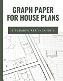 Graph Paper for House Plans: Composition Notebook Graph Paper for Architects, Designers and Engineers (4x4, 8.5'x11')