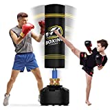 Holleyweb Punching Bag Heavy Boxing Bag 67''-352lbs, Freestanding Punching Bag with Suction Cups Base for Adult Teens, Men Women Stand Kickboxing Bag for Home Office Gym