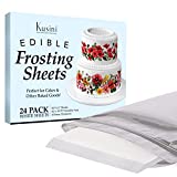 Kusini Edible Paper – 24 Frosting Sheets in Resealable Packaging, Kosher Certified And Vegan-Friendly – 8.5” x 11” White Icing Sheets for Cakes Printable