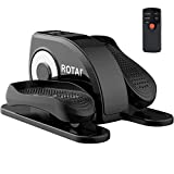 ROTAI Under Desk Elliptical Machine for Seniors Rehab Electric Seated Leg Foot Pedal Exerciser Bike, Portable Trainer for Home & Office with Remote and LCD Monitor Black