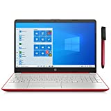 HP 15 15.6' Business Laptop Computer_ Intel Pentium Gold 6405U 2.4GHz_ 32GB DDR4 RAM, 1TB SSD_ AC WiFi_ Bluetooth 4.2_ Type-C_ HDMI_ Webcam_ Red_ Remote Work_ Windows 10 Pro_ BROAGE 64GB Flash Drive
