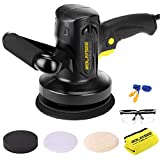 ROLAYSEE TOOLS 6-Inch Random Orbital Waxer Polisher, Variable Speed Buffer Machine Kit with 3 Buffing and Polishing Bonnets, Electric Buffer Polisher for Car Detailing and Waxing