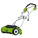 Greenworks 10 Amp 14” Corded Electric Dethatcher (Stainless Steel Tines)