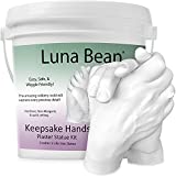 Luna Bean Keepsake Hands Casting Kit | DIY Plaster Statue Casting Kit | Hand Holding Craft for Couples, Adult & Child, Wedding, Friends, Anniversary