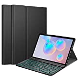 Fintie Keyboard Case for Samsung Galaxy Tab S6 10.5' 2019 (Model SM-T860/T865/T867), Slim Cover w/Detachable Wireless Bluetooth Keyboard, 7 Color Backlight, Black