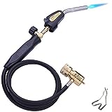 Propane Torch Hand Hose , Mapp Gas Torch,Welding Torch,Hose Length 1.5M/60'Maximum Operating Temperature 1900℃/3600℉-with Hook (Quick ignition with valve Style)
